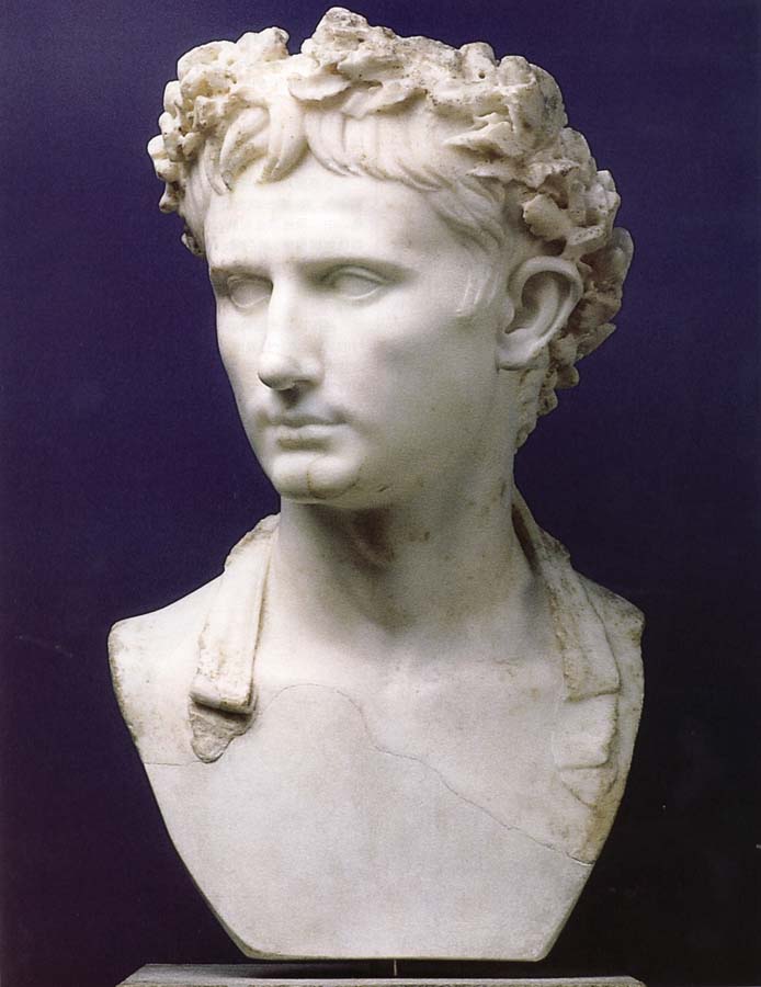 Wearing a crown of the citizens of Augustus